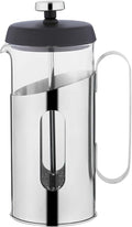 Berghoff Essentials Heat-resistant Glass French Press Maestro PP Lid 0.37 qt. Ergonomically Designed 18/10 Stainless Steel Handle Up to 3-Cup Satin Finish