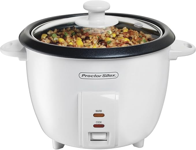 Proctor Silex 5-Cups uncooked resulting in 10-Cups Cooked Rice Cooker White (37533N)