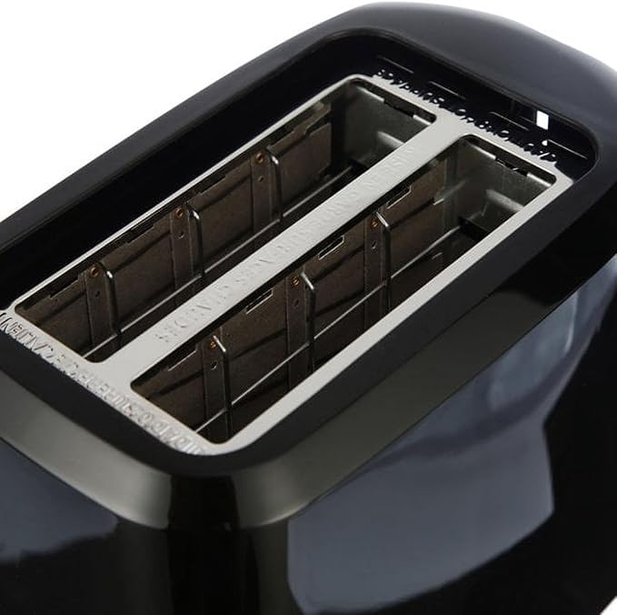 GYCO 2-Slice Toaster Black with 6 Shade Settings and Removable Crumb Tray - Size 9.8L X 5.75W X 6.5H(inch) Fit Bread Slices Up To 4x 4 Auto-centering Guides 1-6 Shading Control &amp Cancel Functio
