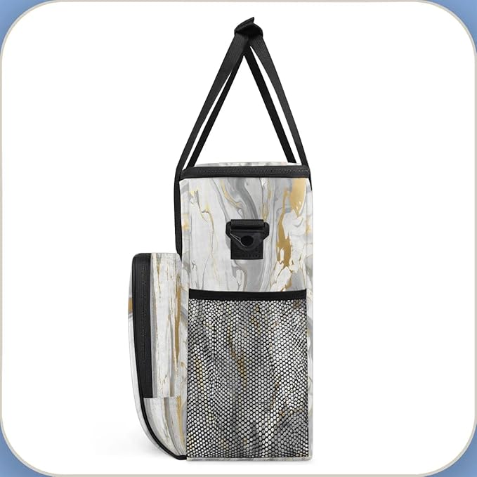 Classic Marble Pattern Coffee Maker Travel Bag for K-Mini or K-Mini Plus Single Serve Coffee Brewer Portable Storage Tote Case for Tarvel
