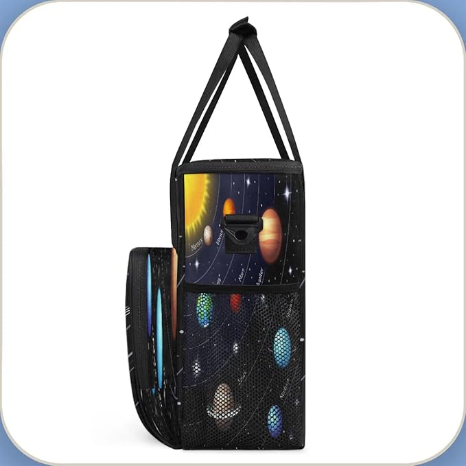 Planet Solar System Universe Coffee Maker Carring Bag Travel Carrying Storage Tote Bag Compatible Plus Portable Single Serve Coffee Brewer Case with Pockets for K-cup Pods