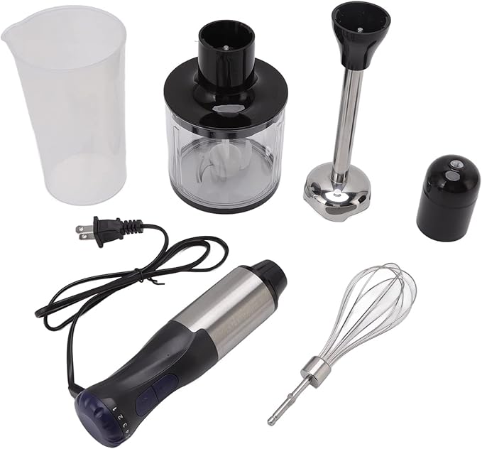 Multifunctional Hand Blender 110V Cup Grinder Bowl with Processor Handheld Egg Whisk Cooker Mug Food Supplement Stainless Steel Hand Blenders