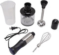 4 In 1 Immersion Blender Electric Chopper with Meat Grinder and Veggie Chopper Emulsion Blender with Chopper Egg Whisk Attachment Milk Frother 700ml Mixing Beaker