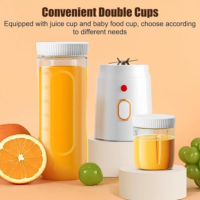 Blender Cup 450ml Small Juice Blender with Auto-Cleaning Function for Juice Shakes Smoothies