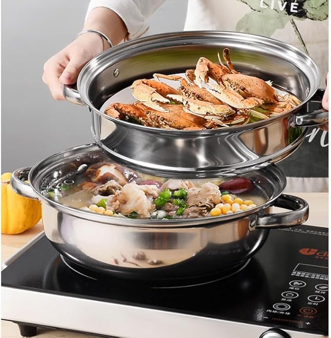 Easy to clean Soup Steamer Set Gift Cookware Rice Washing Sieve Multi Purpose Kitchen