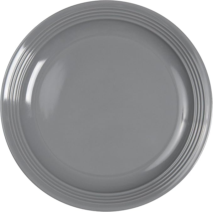 Stoneware Dinnerware Set. Dishes for 4. Plates and Bowls Set. Microwave Safe. Platos de Cocina. Kitchen Plates. Gray Dish