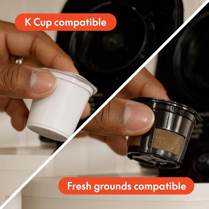 BELLA VersaBrew 2-in1 Coffee Maker K-Cup compatible Brew 3 Sizes Carafes &amp Single Serve Cups Dishwasher Safe Reusable Filter &amp Filter Holder Iced Coffee Function 60oz Tank Seaglass