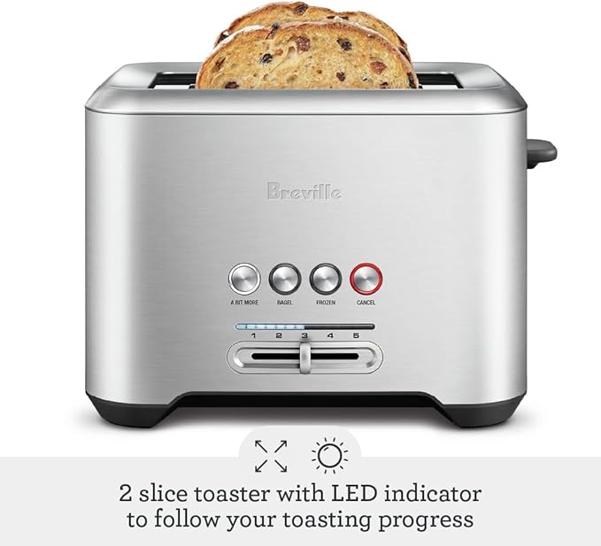 Breville BTA720XL Bit More Toaster 2 Slice Brushed Stainless Steel
