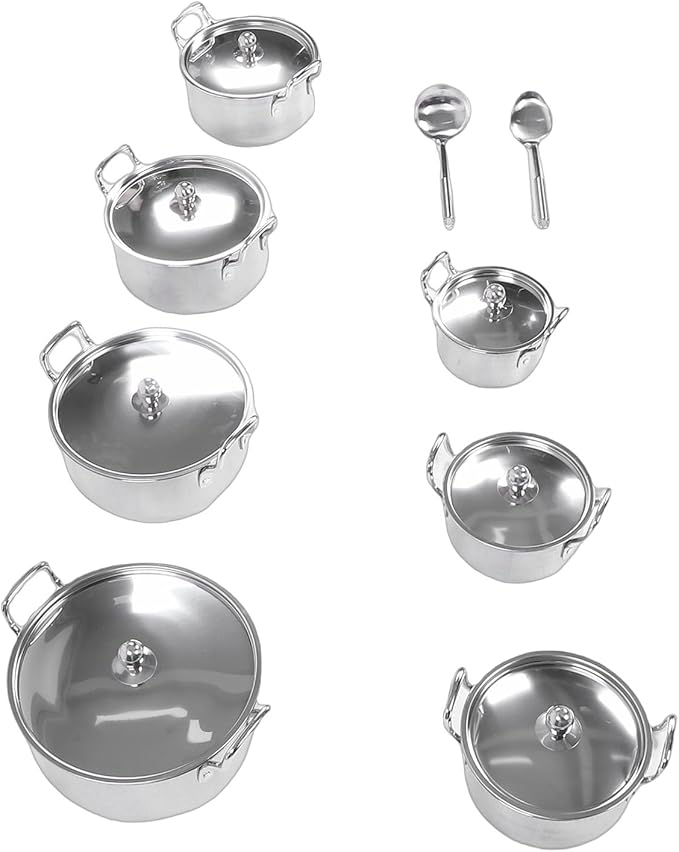 Zerodis Kitchen Cookware SetsStainless Steel Induction Cooker Pot Set Heavy Chef Quality Saucepan Kits Dishwasher Safe Multipurpose Pots for Family Use Gas Cooktops