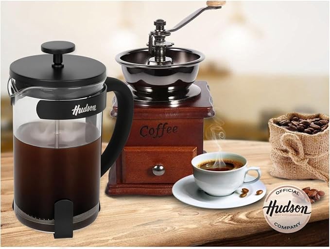 HUDSON French Press Coffee and Tea Maker 9 cups black