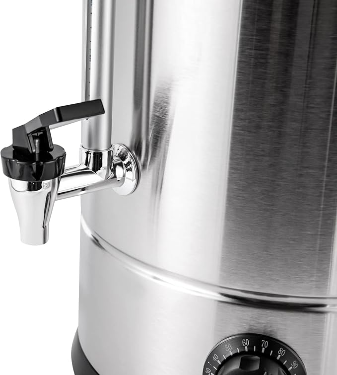 80-Cup 12L Percolate Coffee Urn110V 1KW Commercial Grade Stainless Steel Coffee Maker Hot Water UrnHot Coffee Dispenser for HomeOfficeWedding PartyBuffet Catering (12 L)