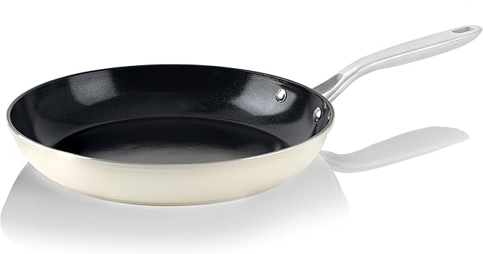 TeChef Collection | 12 Ceramic Nonstick Frying Pan Skillet Nontoxic - Free of PFAS PFOA PTFE Made in Korea (12-in)