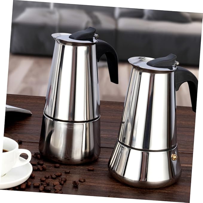Stainless Steel Coffee Pot Food-grade Electric Coffee Maker for Stovetop Brewing Capacity for Home and Travel Rapid Brewing for Delicious Espresso Lattes and More