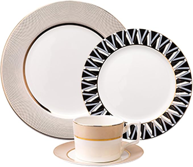24-piece dinnerware sets dishes set for 4 bone china dinnerware set porcelain dinnerware set hotel wedding family gathering banquet Gift for Mother's Day