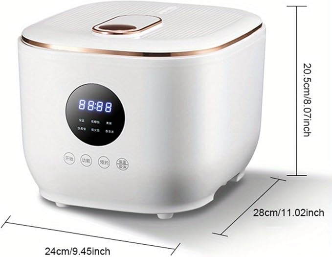 Multi Electric Rice Cooker 3L Smart Rice Cooker with 24H Reservation &amp 8H Keep Warm Function For Rice Porridge Soup White