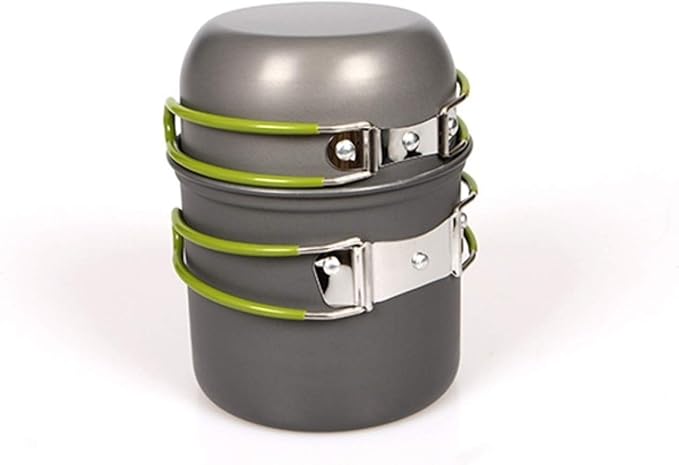 Outdoor Hiking Camping 1-2 Person Travel Cookwear Set with Handgrip Tableware Picnic Tableware Pots Cookware Set Cookware Picnic Boiler Cookware