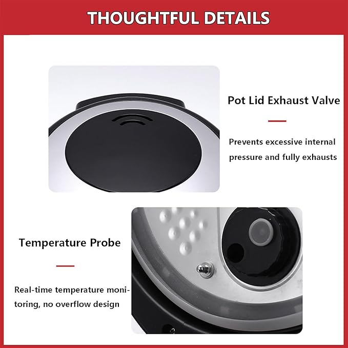 900W Pearl Maker Electric Rice Cookers Tapioca Pearl Cooker with Touch Control Panel | Commercial Pearls Machine Integrated Pot Lid with Thermal Probe &amp Sealing Ring w/2 Juice Cup