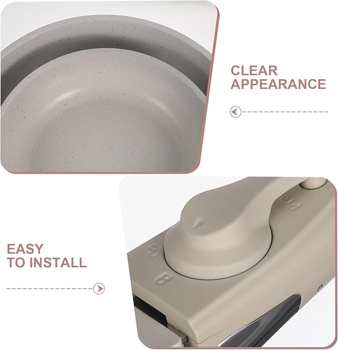 DECHOUS 1 Set Ceramic Cookware Set: Nonstick Pots and Pans Stock/Sauce Pot with Detachable Handle for Cooking - Kitchen Cookware Stackable Oven &amp Dishwasher Safe