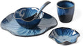 Dinnerware Set Service for 4 20-Piece Porcelain Dinnerware Sets Tableware Kitchen Dinner Set - Plates and Bowls Sets for 4 Reactive Glaze
