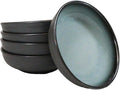 Ebros Gift Blue Sky Stars Artistic Seikai Porcelain Collection Dinnerware Serveware Kitchenware Set Asian Japanese Dining Restaurant Supply (Pack Of 5 Shallow Bowl Deep Plates 10oz)