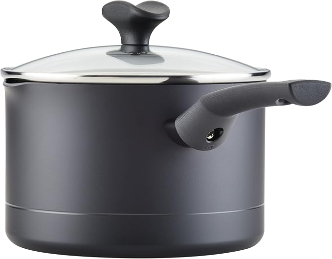 Farberware Power Base Nonstick Cookware/Pots and Pan Set 12 Piece - Matte Black