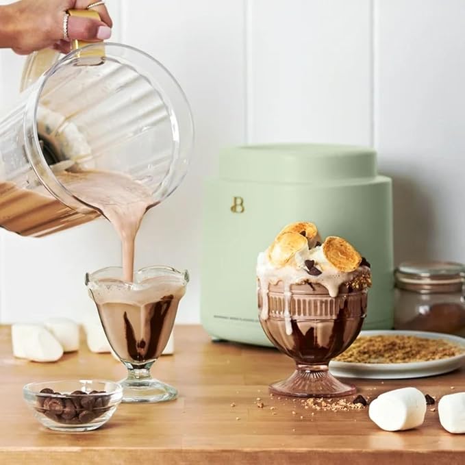 High Performance Countertop Blender System with Personal Blending Cups Ice Crushing Smoothie and Food Processing (Sage Green)
