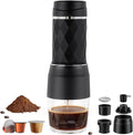 Portable Coffee Maker Lightweight Manual Portable Espresso Machine with 13-18 Bar Pressure Fit for Office Camping Travel Black