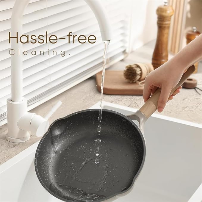 13Pcs Pots and Pans Set Non Stick Kitchen Cookware Sets with Egg Pan Kitchen Induction Pots and Pans Cooking SetsTaupeOne