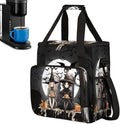 Halloween Witch Bat Moon Coffee Maker Carring Bag Travel Carrying Storage Tote Bag Compatible with Keurig K-Mini or K-Mini Plus Portable Single Serve Coffee Brewer Case with Pockets for K-cup Pods