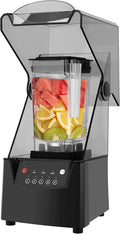 2l Commercial Stand Mixer with Sound Enclosure 5 Presets 17000rpm Blade Ice Crusher with CovermSilent Broken Wall Cooking Machinefor Smoothie Fruits