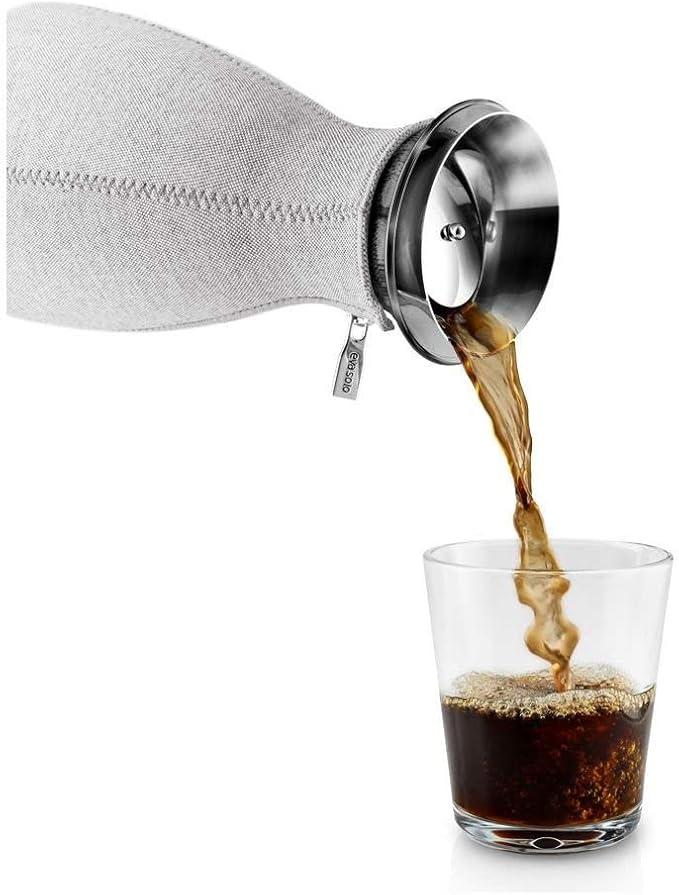 Eva Solo Cafe Solo Coffee Maker with Woven Cover 1 Liter (Woven Light Grey) Standard