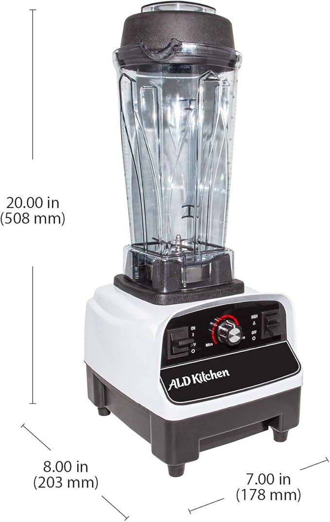 ALDKitchen Countertop Commercial Blender | 67 Oz (2L) | Smoothies Cocktails etc | Portable Blender | 110V (A-BL767A)