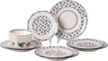 Dinnerware Set Blue Manor Ceramic Dishware Set (12)