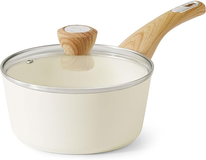 SENSARTE 26 Pcs Nonstick Kitchen Ceramic Cookware Sets1.5 Quart Small Saucepan with LidNon stick Saucier Pan Induction Pot