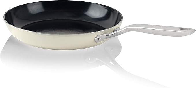 TeChef ValenCera Collection | Ceramic Nonstick Frying Pan Skillet Set Nontoxic - Nontoxic - Free of PFAS PFOA PTFE (Frying Pan/Skillet Set 8 and 12)
