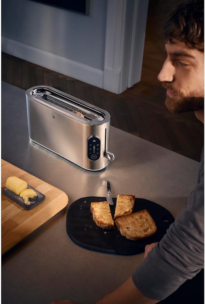 WMF Lumero 414190011 Best Toaster 10 Browning Levels Quick Roast Results Bright LED Display Warm-up Rack Warm Up Roasting Defrost Cancel 980W