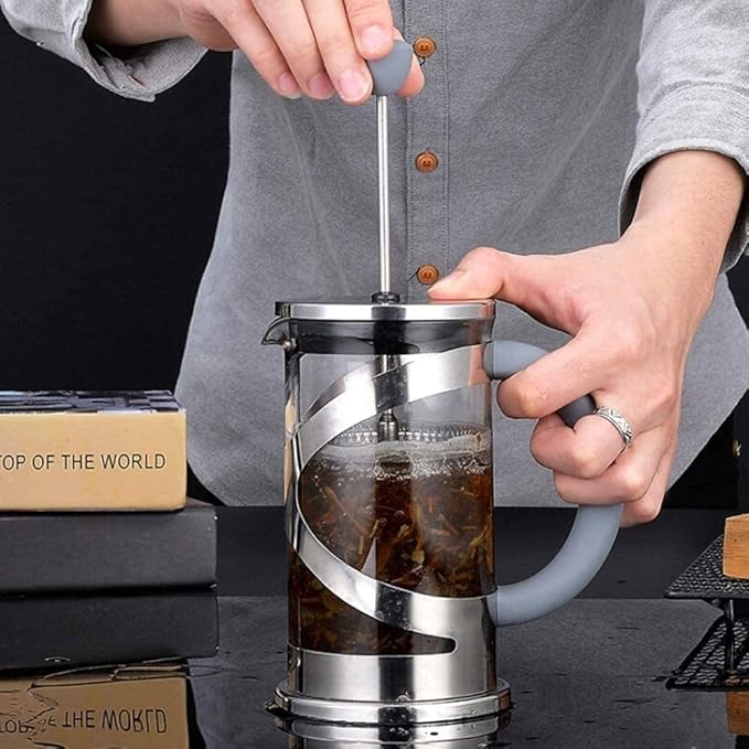 Press Coffee Maker Coffee Press CaffettiereCoffee Maker Coffee and Tea Maker Borosilicate Glass Coffee Press Stainless Steel Manual Coffee Makers For Home