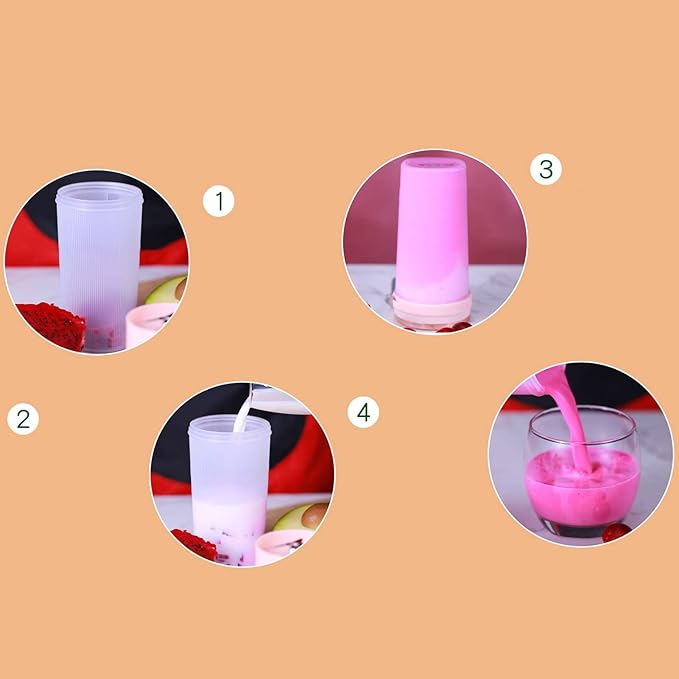 Tyenaza 300ml Electric Juicer Cup 5V 40W Handheld Portable USB Rechargeable 6 Stainless Steel Cutter Juicing Blender Cup