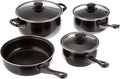 7 Piece Carbon Steel Nonstick Cookware Set – Durable Nonstick Pots and Pans for Even Heating and Easy Food Release