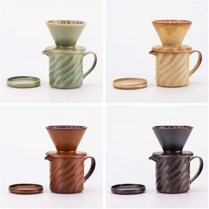 Pour Over Coffee Maker Dripper and Coffee Mug Brew Set Bone China