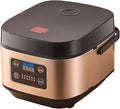 Rice Cooker &amp Steamer 3/4/5L Large Capacity Thickened Ball Kettle Non-Stick Liner for Family Dormitory(Brown 4L) (Brown 4L)