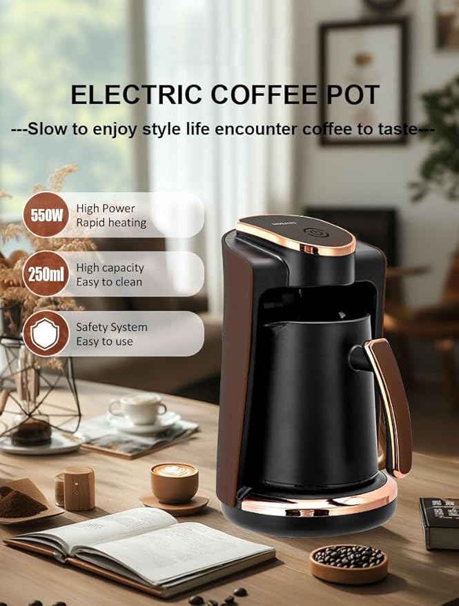 Electric Coffee Maker for Making Tea and Coffee 250ML Single Cup Turkish Coffee Machine