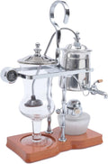 Family Balance Siphon Syphon Coffee Maker Siphon Brewer Elegant Retro-Style Design Sliver (Sliver)