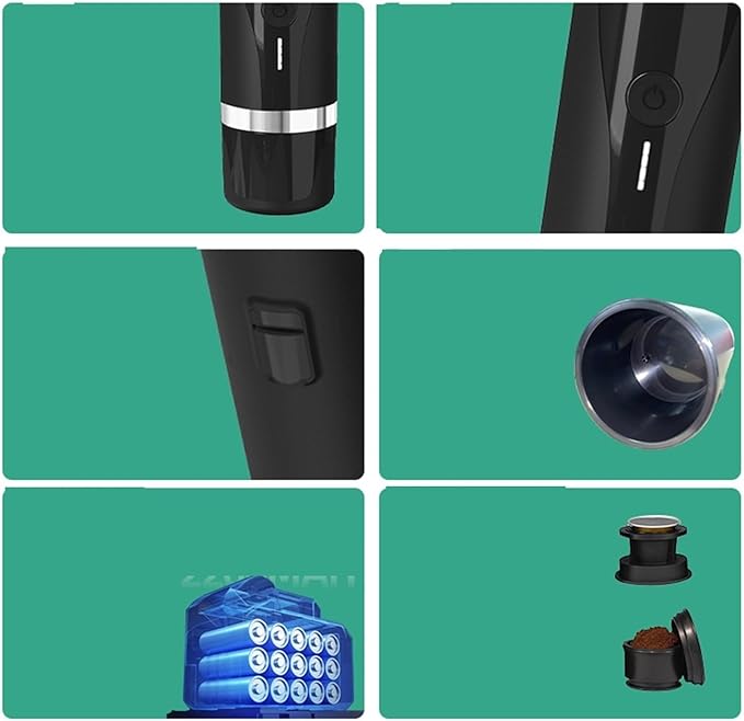 Portable Coffee Machine Electric Portable Coffee Machine Small Espresso Bean Powder Capsule Home Car Outdoor Travelfor Outdoor Travel Picnic