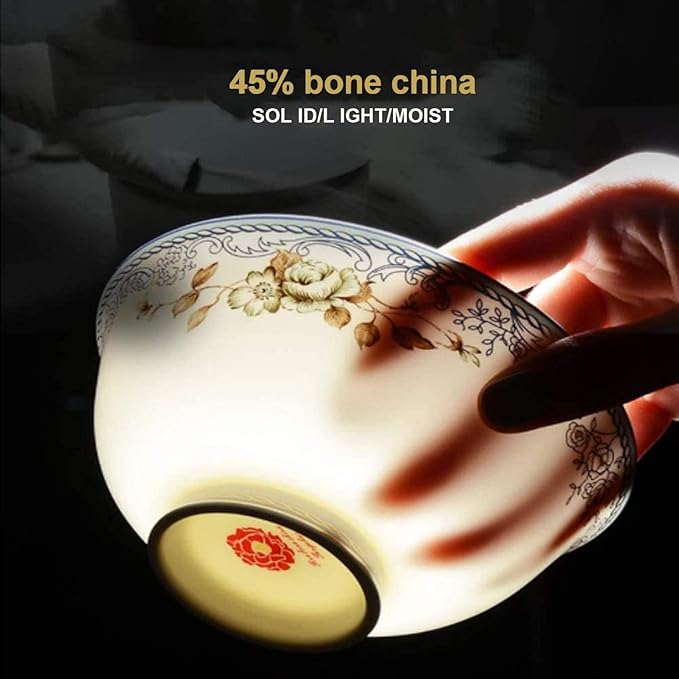 Palace Style Chip Dinnerware 56-Piece Bone China Dinnerware Set Nordic Ceramic Dinner Plates Set Porcelain Tableware Set