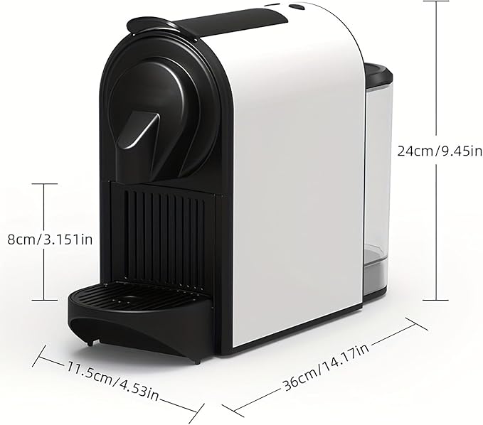 Coffee Machine Espresso Machine 800ml Removable Water Tank ODE Italian Pump 20 Bar Domestic Fully Automatic Compact Grinder and Capsule Maker
