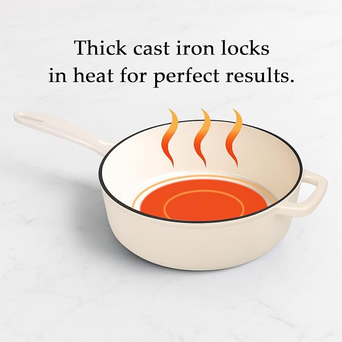 QuliMetal Nonstick Enameled Cast Iron Cookware Set 4-Pcs Pots and Pans with Lid Healthy Round Dutch Oven Pot for Sourdough Bread Baking Oven Safe up to 500° F or on All Stovetop