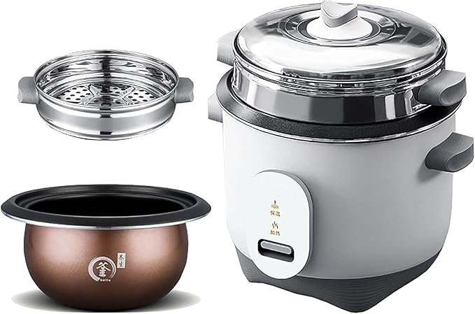 Household Electric Rice Cooker With Steamer Non-Stick Inner Pot Intelligent Insulation Make Rice &amp Steam Healthy Food &amp Vegetables For 1-6 People(4L)