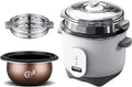 Household Electric Rice Cooker With Steamer Non-Stick Inner Pot Intelligent Insulation Make Rice &amp Steam Healthy Food &amp Vegetables For 1-6 People(4L)