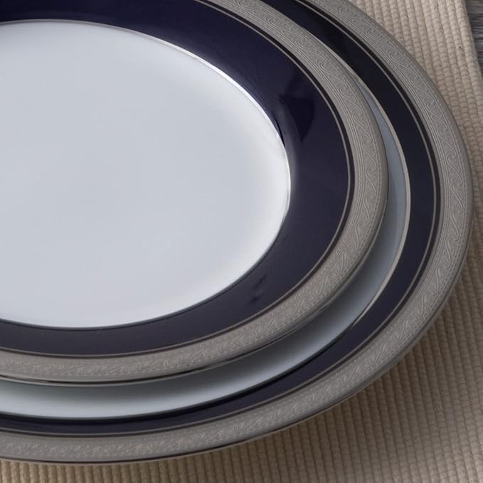 Noritake Crestwood Cobalt Platinum 12-Piece Dinneware Set Service for 4